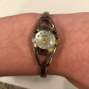 Appear silver tone quartz stainless steel watch